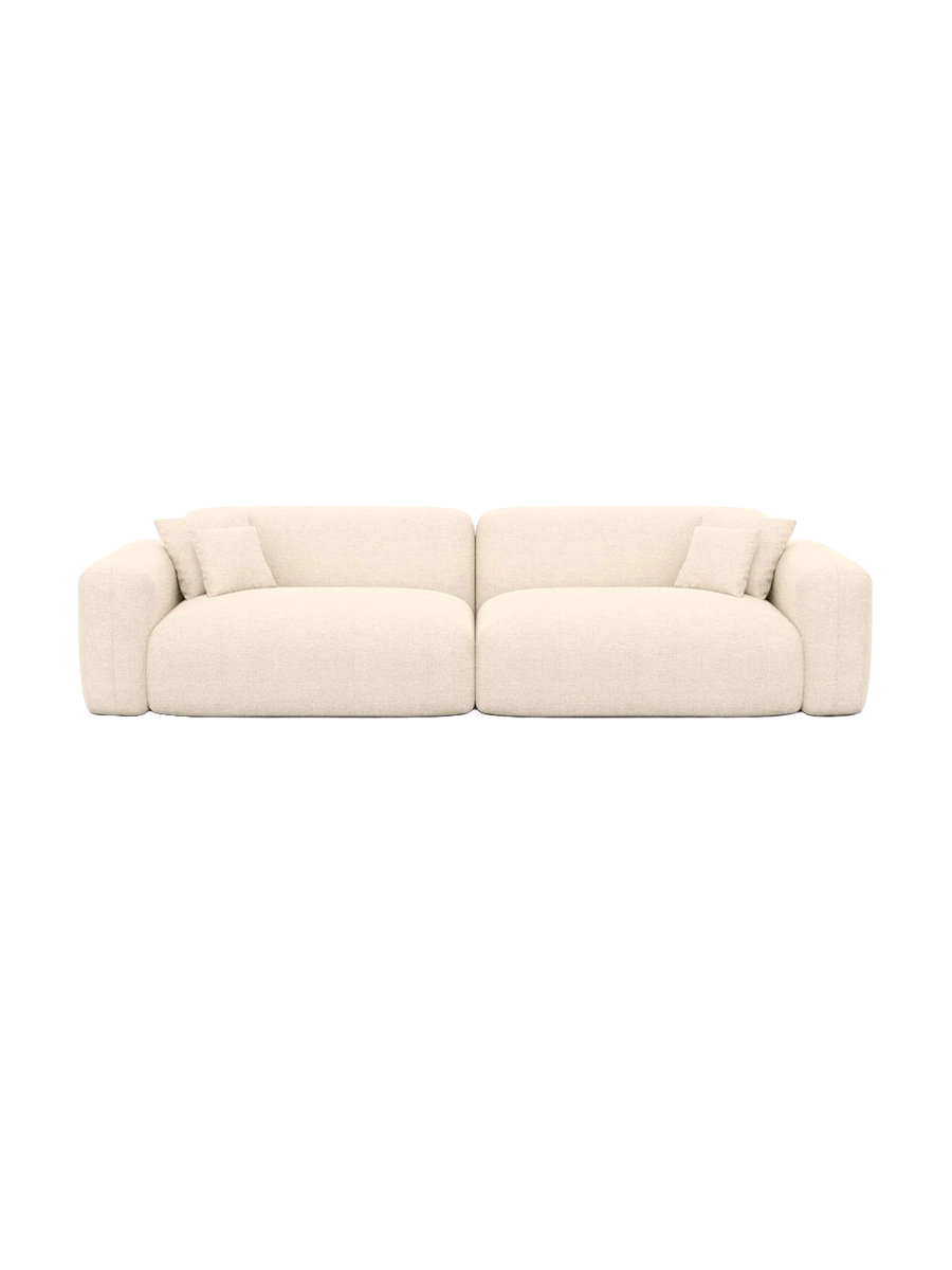 
3-Sitzer Design Sofa „Aras“ mit Strukturstoff-Bezug - Strukturstoff Anthrazit