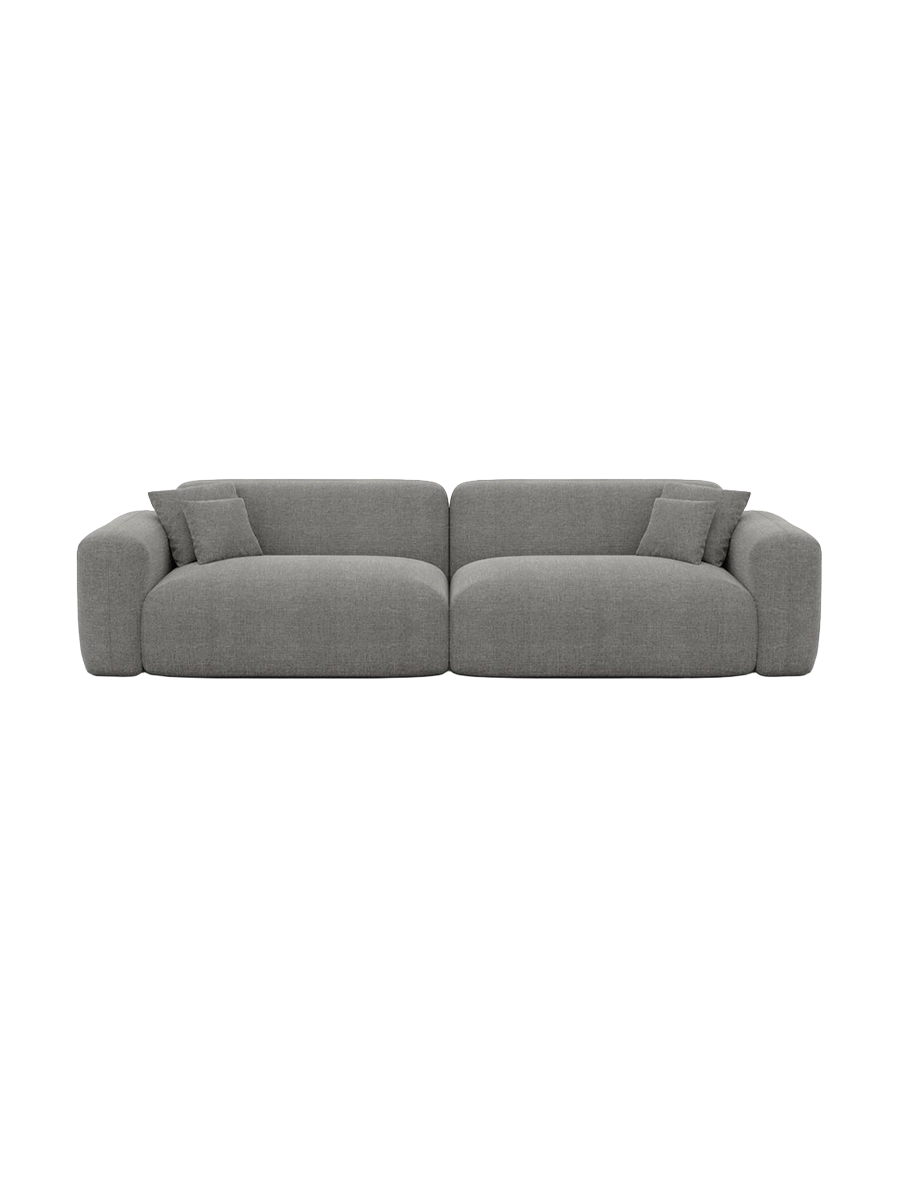 
3-Sitzer Design Sofa „Aras“ mit Strukturstoff-Bezug - Strukturstoff Anthrazit