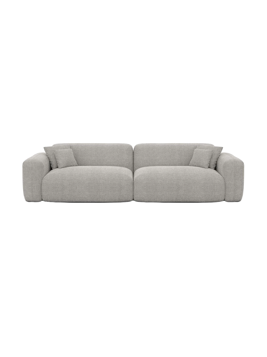 
3-Sitzer Design Sofa „Aras“ mit Strukturstoff-Bezug - Strukturstoff Anthrazit