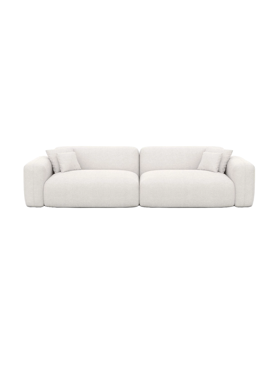 
3-Sitzer Design Sofa „Aras“ mit Strukturstoff-Bezug - Strukturstoff Anthrazit