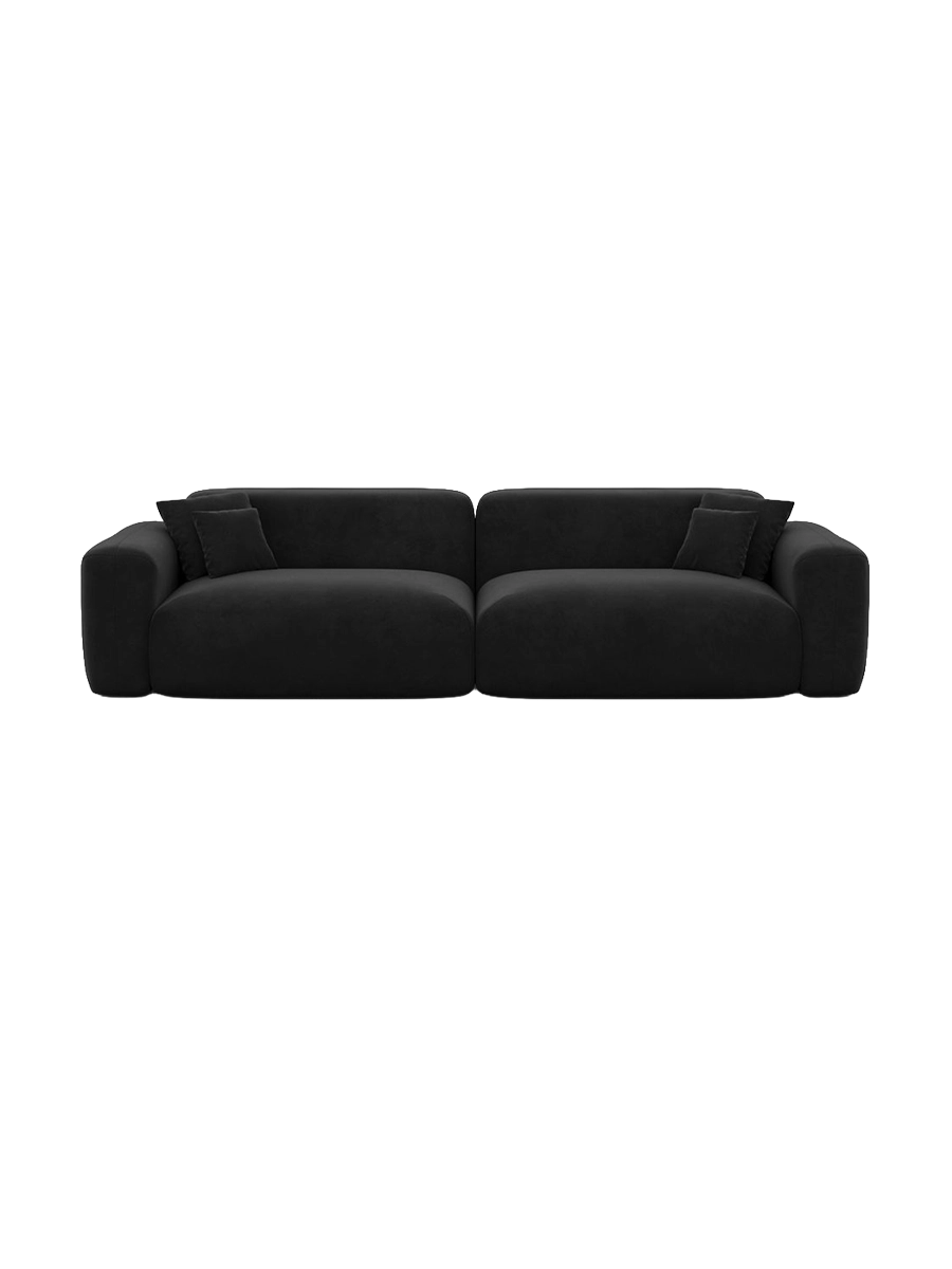 
3-Sitzer Design Sofa „Aras“ mit Samtbezug - Samtbezug Beige