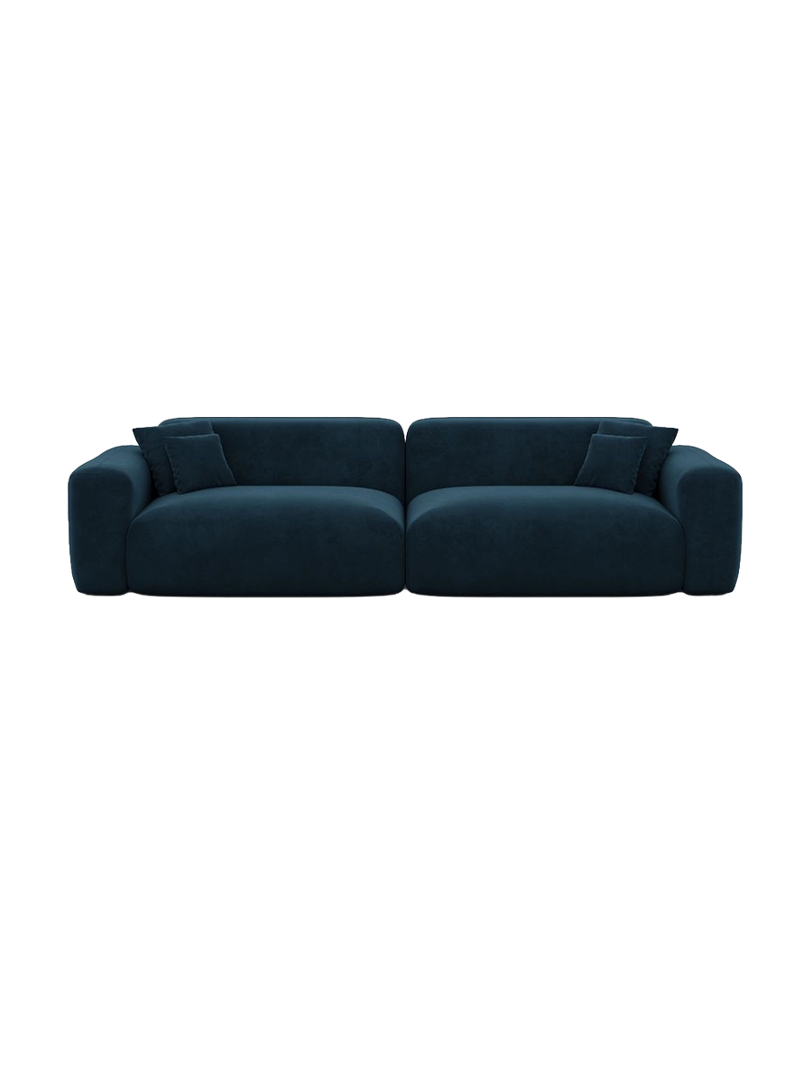 
3-Sitzer Design Sofa „Aras“ mit Samtbezug - Samtbezug Beige