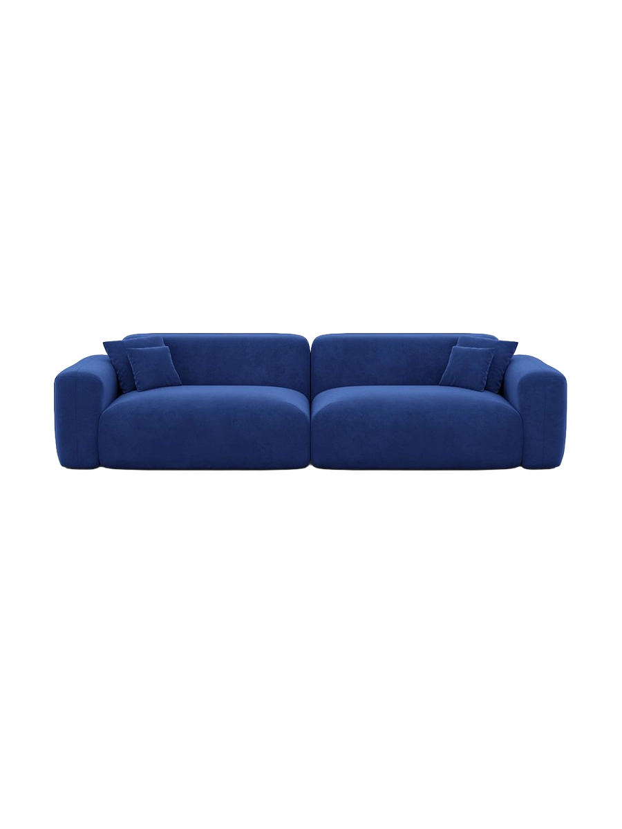 
3-Sitzer Design Sofa „Aras“ mit Samtbezug - Samtbezug Beige