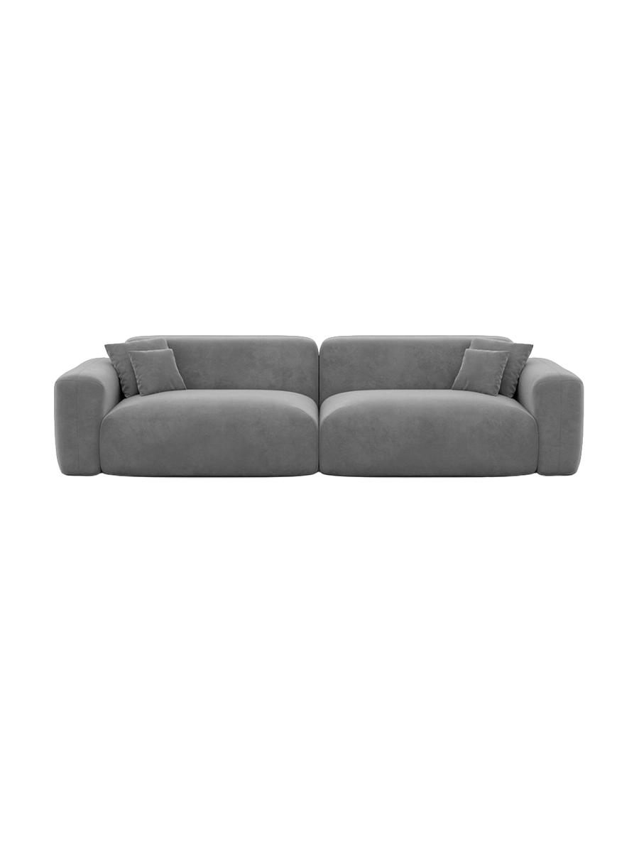 
3-Sitzer Design Sofa „Aras“ mit Samtbezug - Samtbezug Beige
