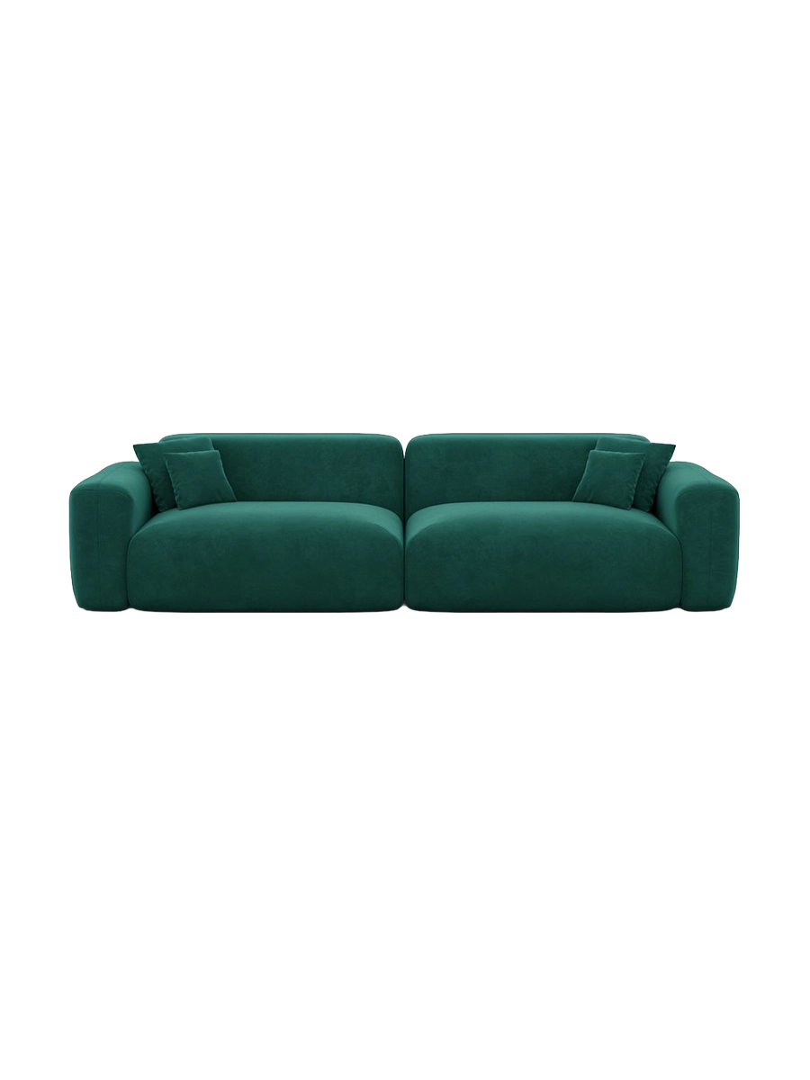 
3-Sitzer Design Sofa „Aras“ mit Samtbezug - Samtbezug Beige