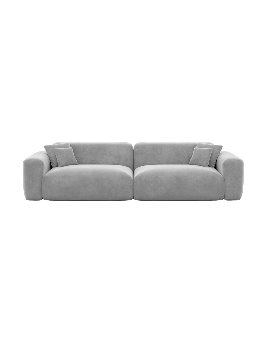 
3-Sitzer Design Sofa „Aras“ mit Samtbezug - Samtbezug Beige
