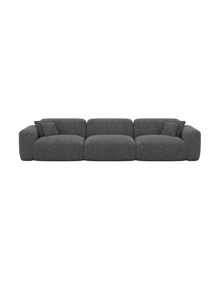 
4-Sitzer Design Sofa „Aras“ mit Bouclé-Bezug - Bouclé Graphit