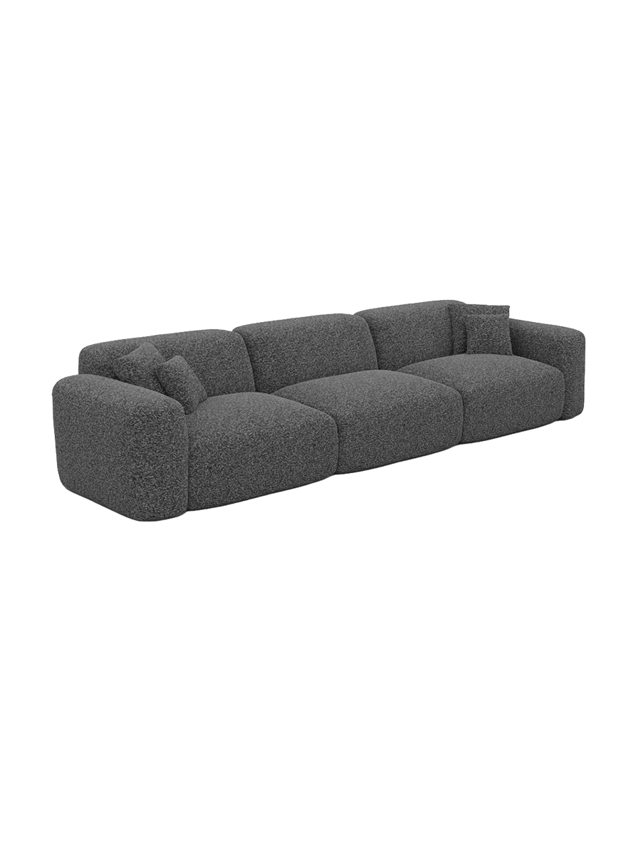 
4-Sitzer Design Sofa „Aras“ mit Bouclé-Bezug - Bouclé Graphit