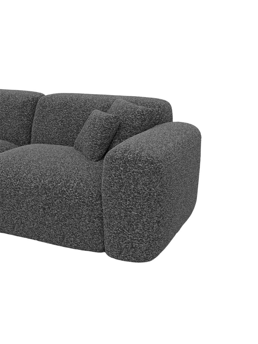 
4-Sitzer Design Sofa „Aras“ mit Bouclé-Bezug - Bouclé Graphit