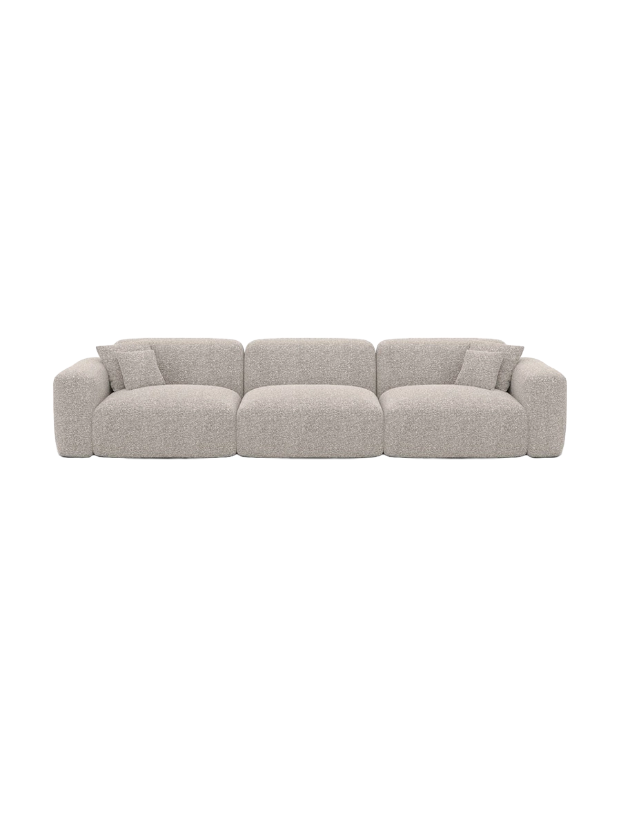 
4-Sitzer Design Sofa „Aras“ mit Bouclé-Bezug - Bouclé Graphit