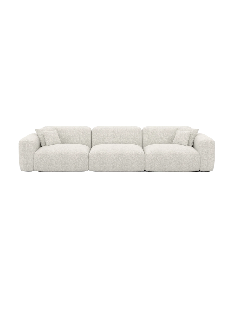 
4-Sitzer Design Sofa „Aras“ mit Bouclé-Bezug - Bouclé Graphit