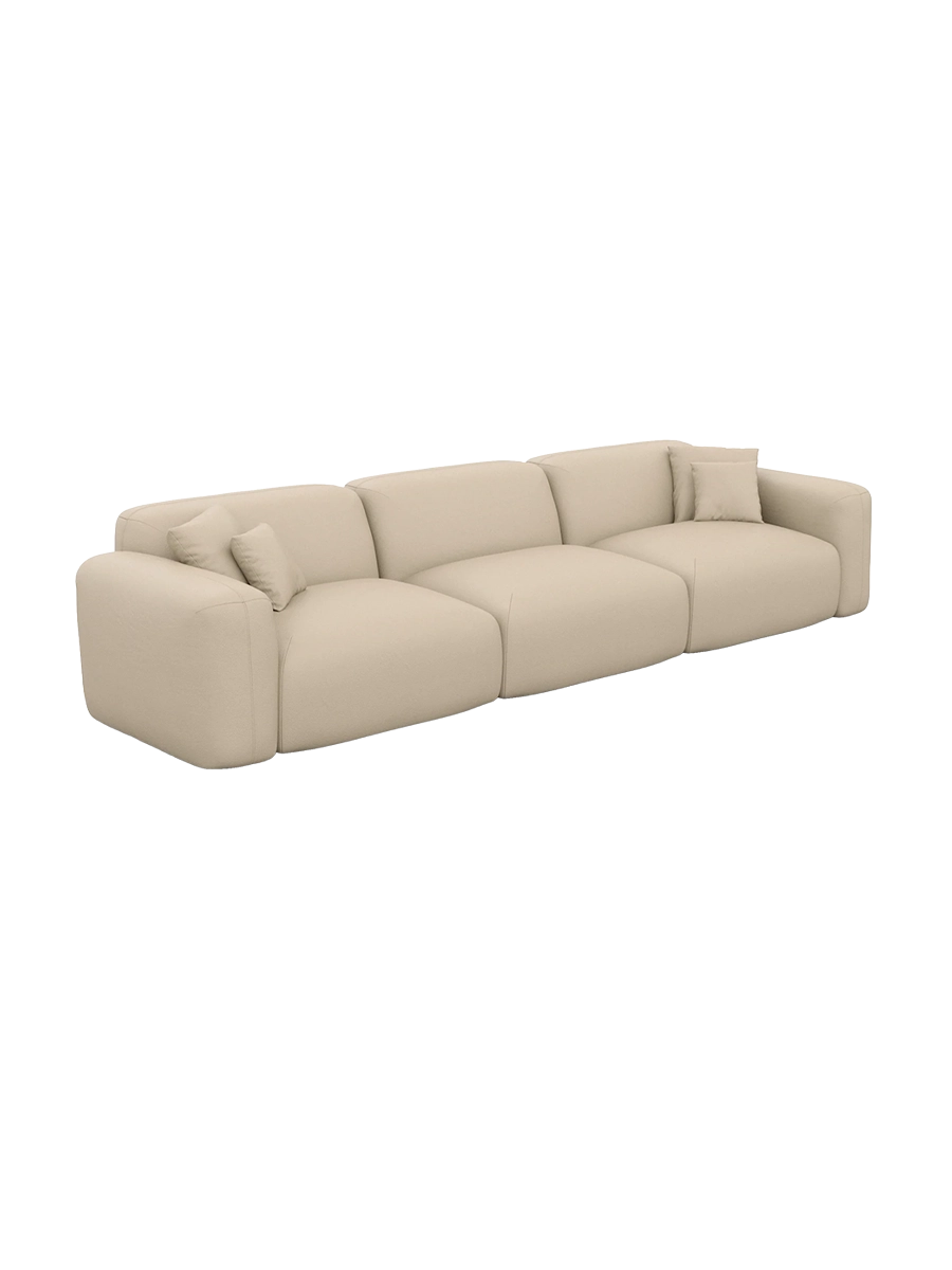 
4-Sitzer Design Echtleder Sofa „Aras“ - Echtleder Beige