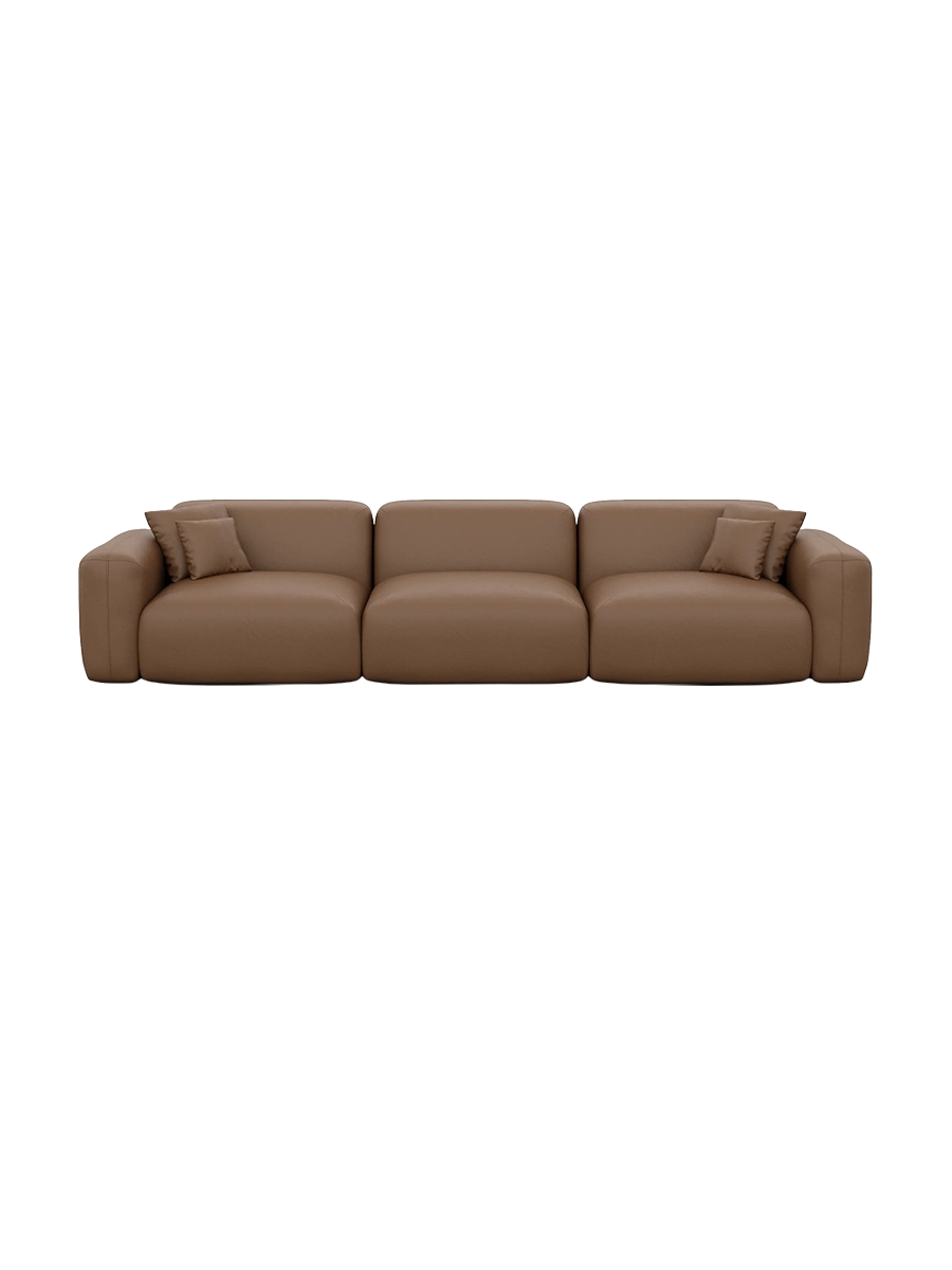 
4-Sitzer Design Echtleder Sofa „Aras“ - Echtleder Beige