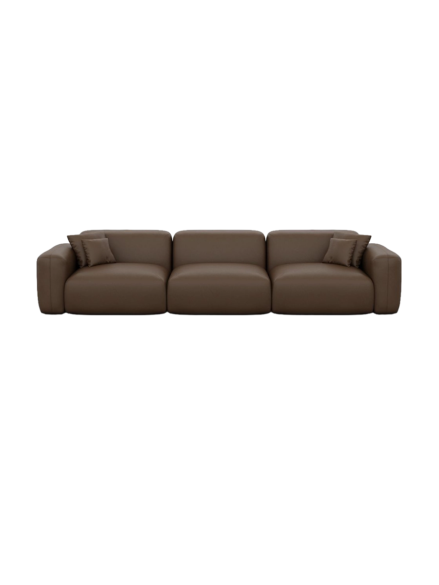 
4-Sitzer Design Echtleder Sofa „Aras“ - Echtleder Beige