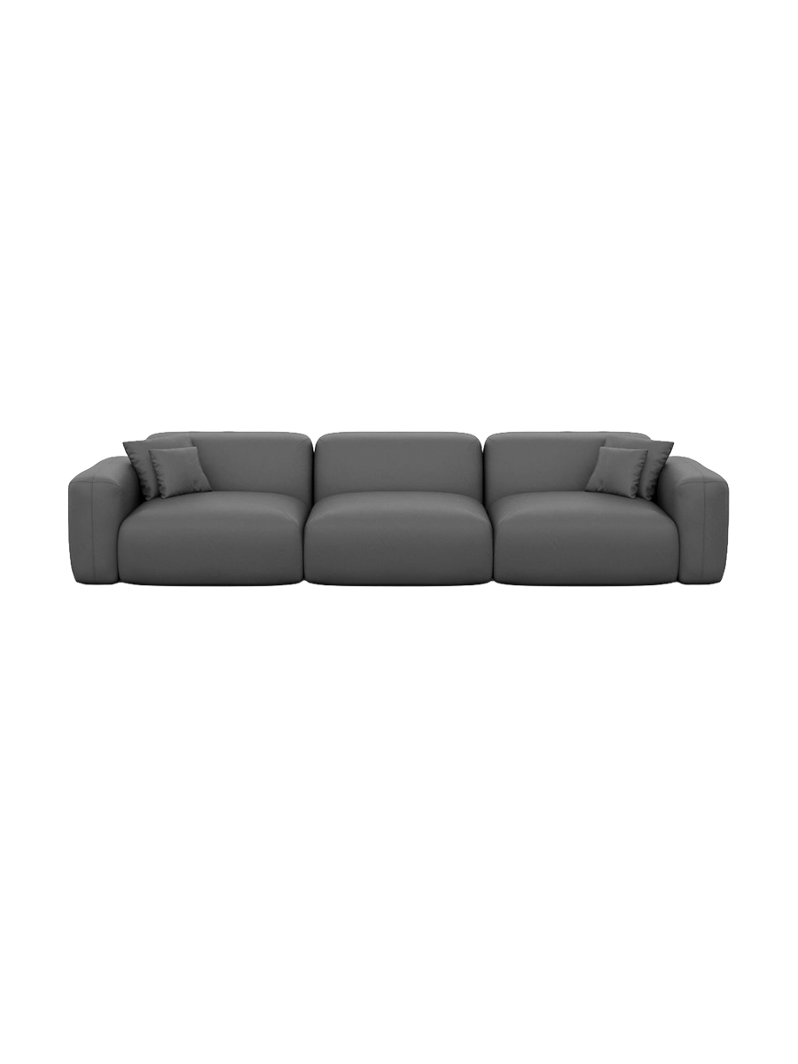
4-Sitzer Design Echtleder Sofa „Aras“ - Echtleder Beige