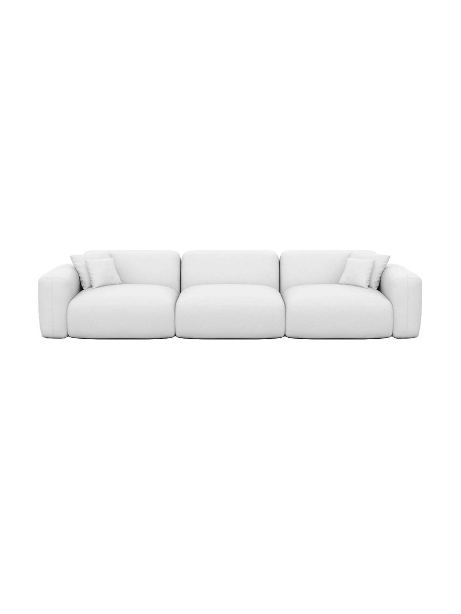 
4-Sitzer Design Echtleder Sofa „Aras“ - Echtleder Beige