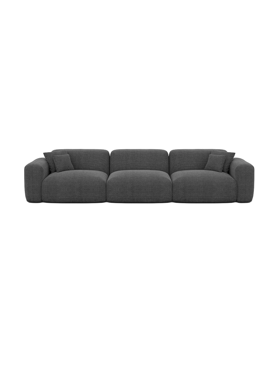 
4-Sitzer Design Sofa „Aras“ mit Strukturstoff-Bezug - Strukturstoff Anthrazit