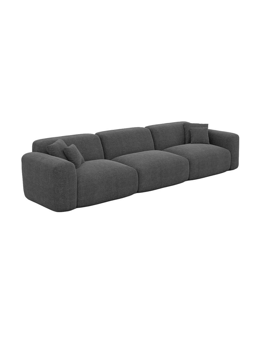 
4-Sitzer Design Sofa „Aras“ mit Strukturstoff-Bezug - Strukturstoff Anthrazit