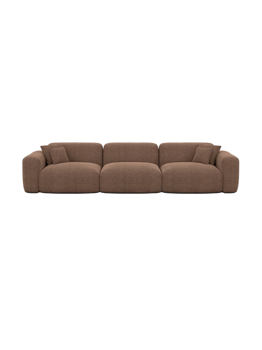 
4-Sitzer Design Sofa „Aras“ mit Strukturstoff-Bezug - Strukturstoff Anthrazit