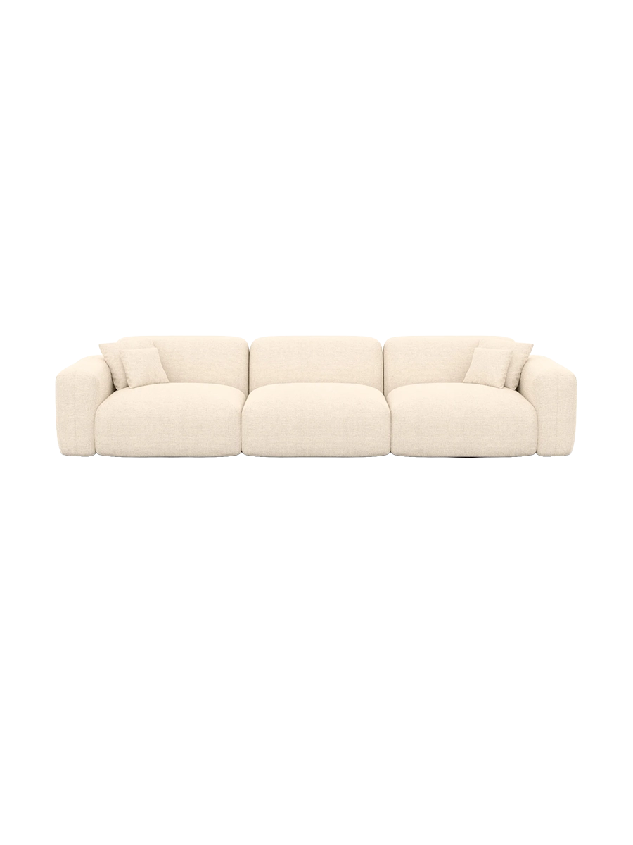 
4-Sitzer Design Sofa „Aras“ mit Strukturstoff-Bezug - Strukturstoff Anthrazit