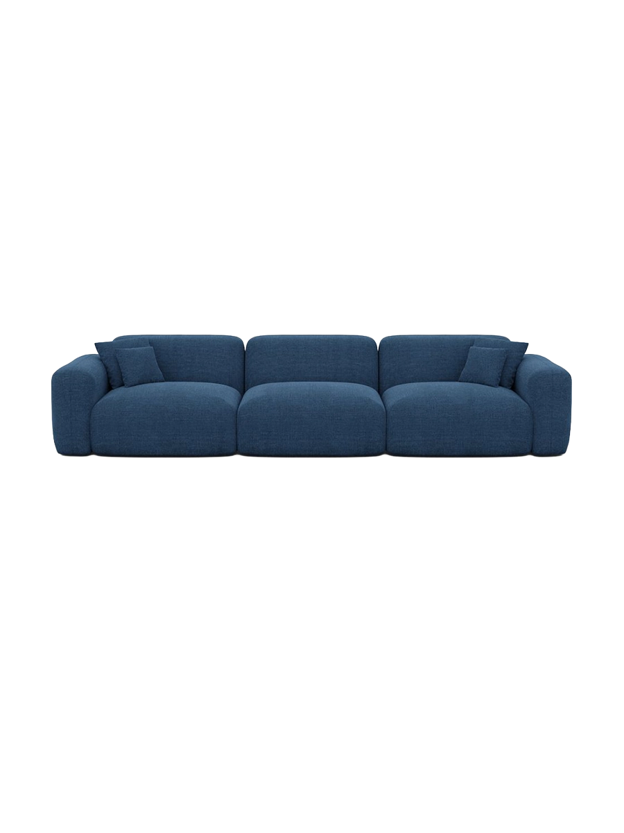 
4-Sitzer Design Sofa „Aras“ mit Strukturstoff-Bezug - Strukturstoff Anthrazit