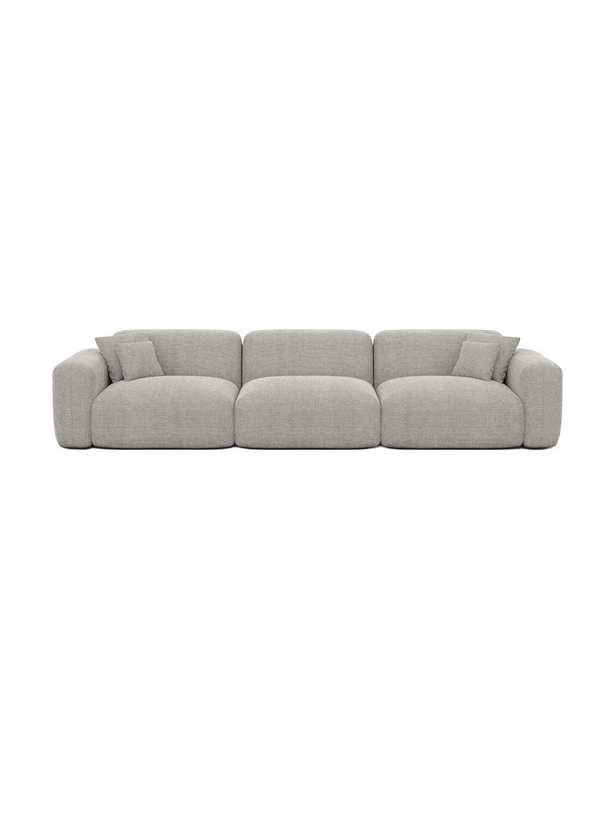 
4-Sitzer Design Sofa „Aras“ mit Strukturstoff-Bezug - Strukturstoff Anthrazit