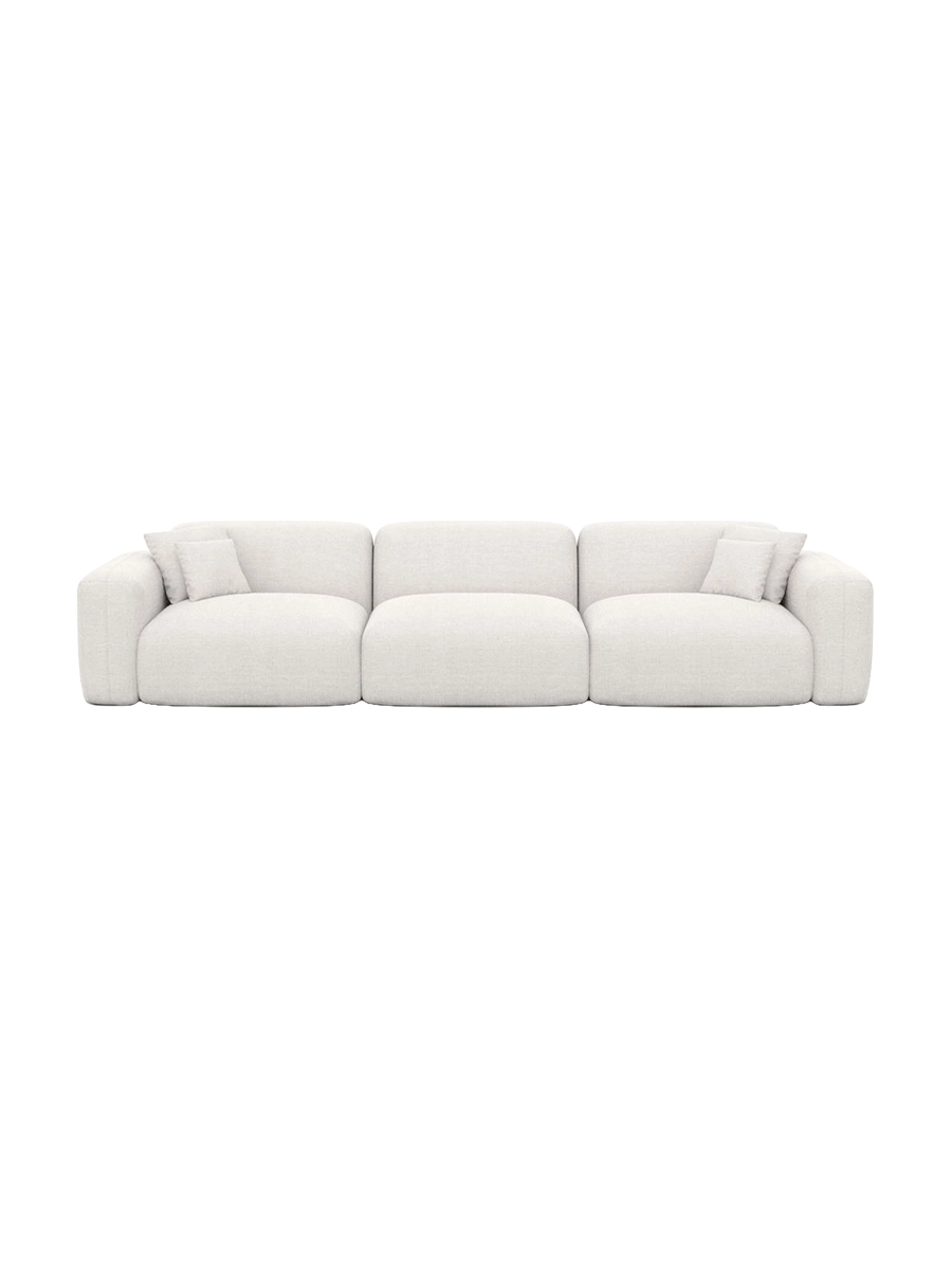 
4-Sitzer Design Sofa „Aras“ mit Strukturstoff-Bezug - Strukturstoff Anthrazit