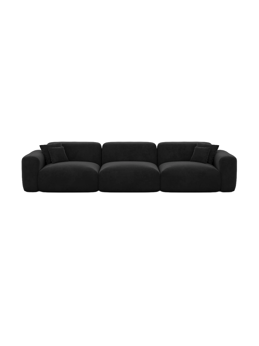 
4-Sitzer Design Sofa „Aras“ mit Samtbezug - Samtbezug Beige