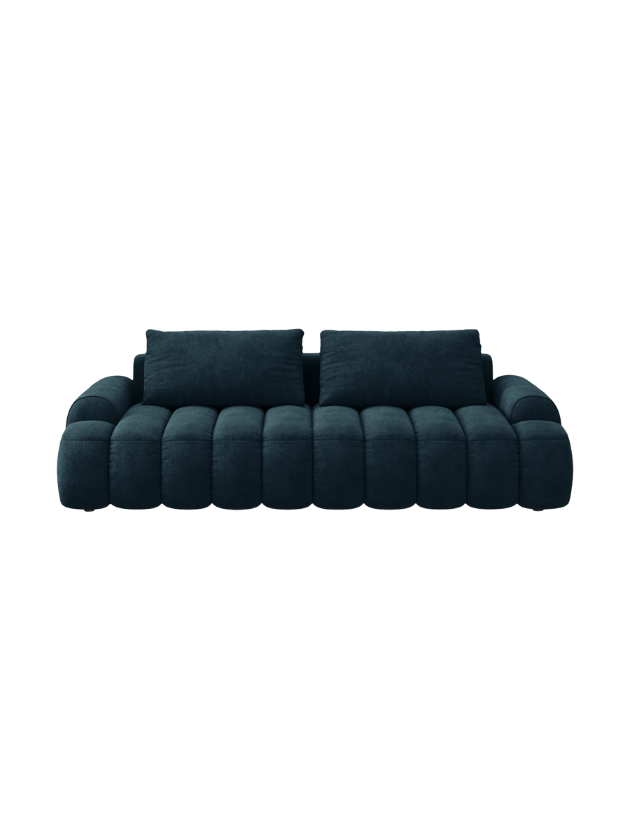 
4-Seater Designer Sofa "Kimi" with Sleeping Function - Velvet Petrol dark