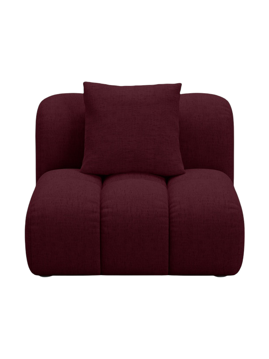 
"Arden" Design Seating Element - Structured Fabric Bordeaux