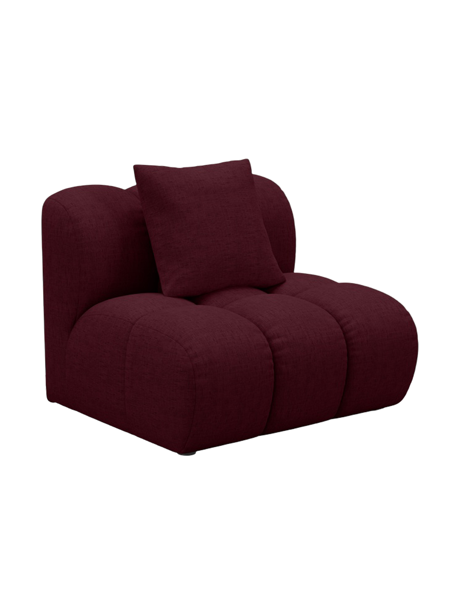 
"Arden" Design Seating Element - Structured Fabric Bordeaux