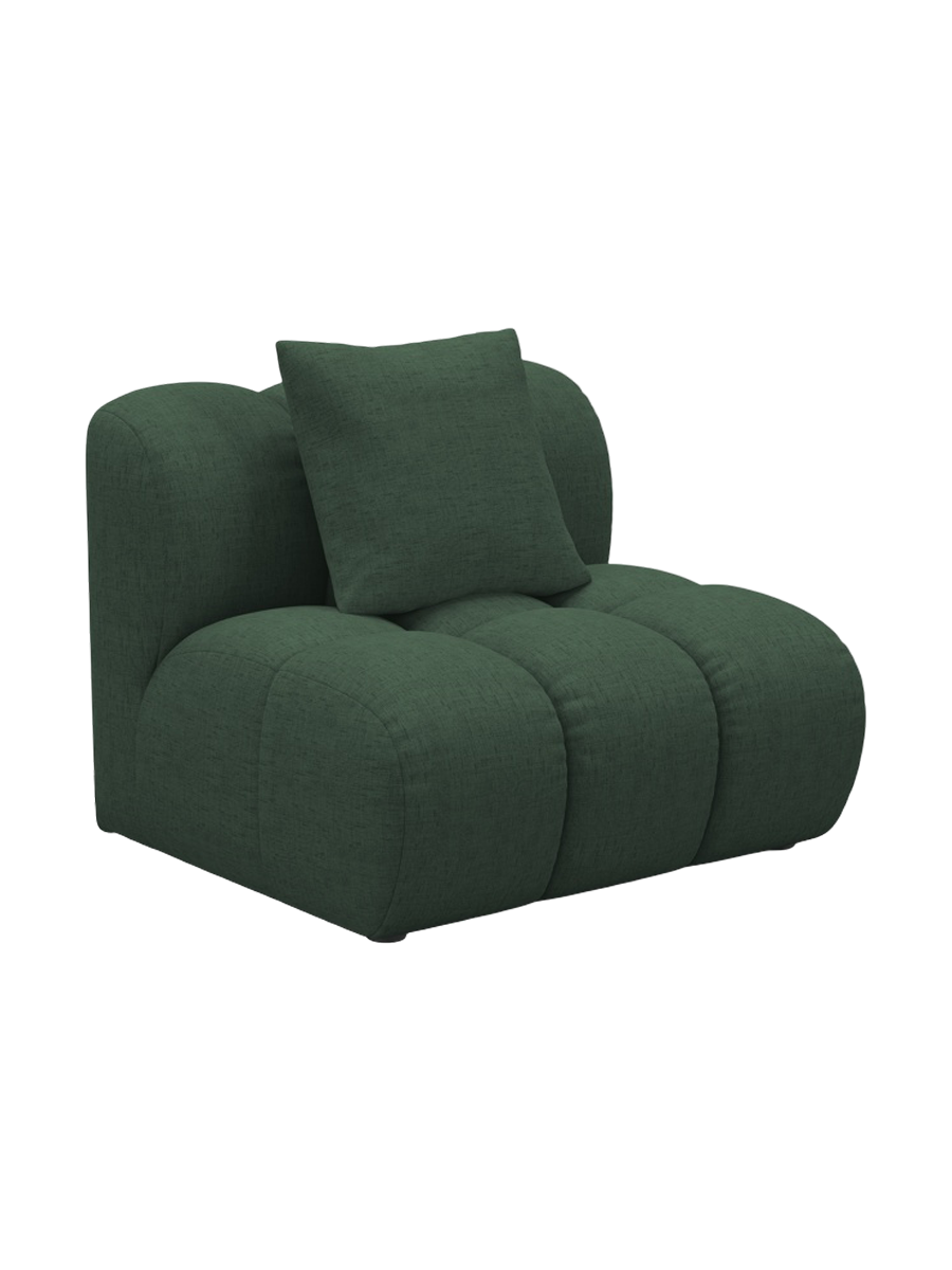 
"Arden" Design Seating Element - Textured Fabric Green