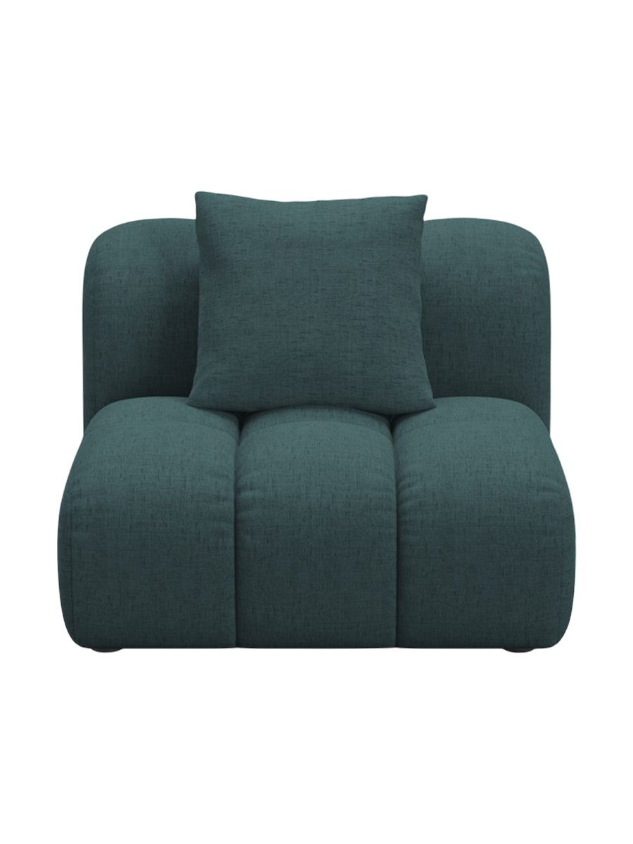 
"Arden" Design Seating Element - Textured fabric Petrol