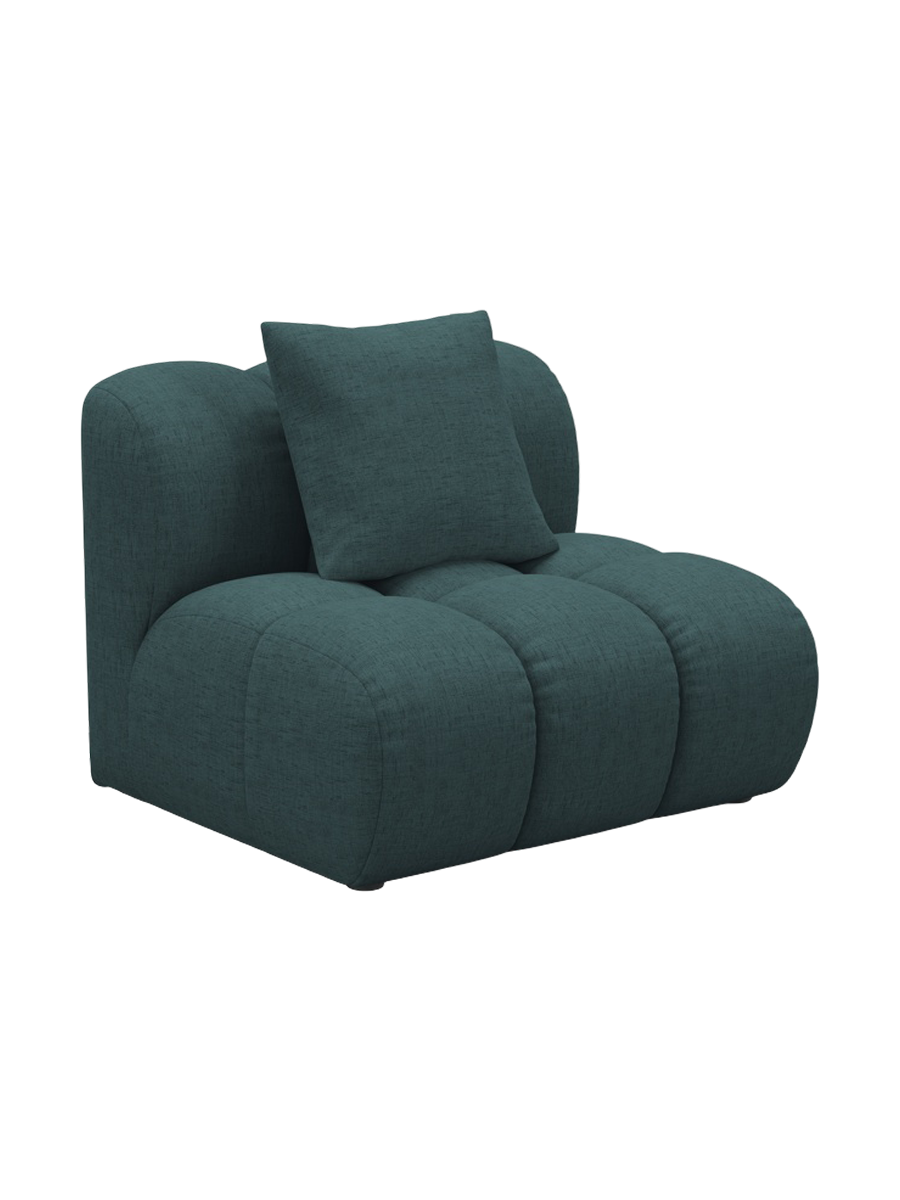 
"Arden" Design Seating Element - Textured fabric Petrol