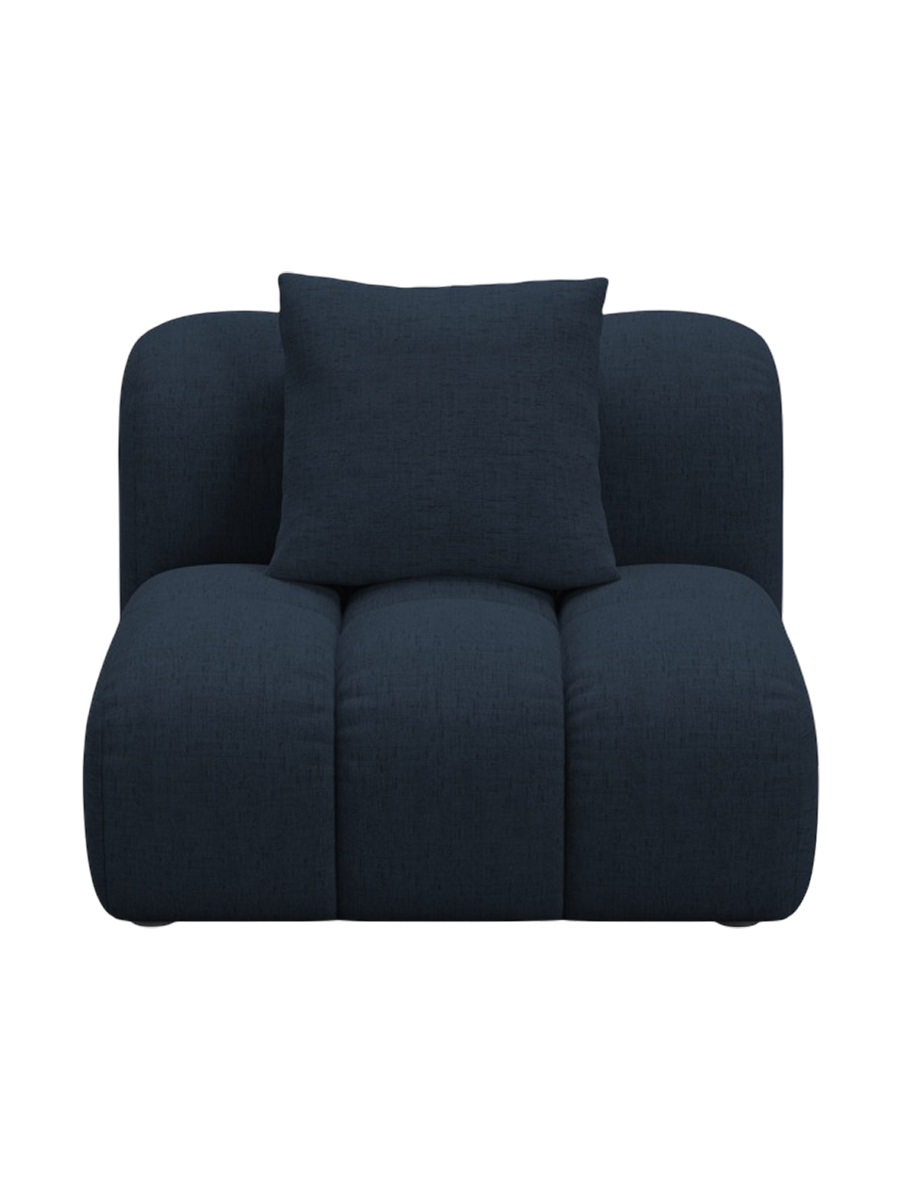 
"Arden" Design Seating Element - Structured Fabric Dark Blue