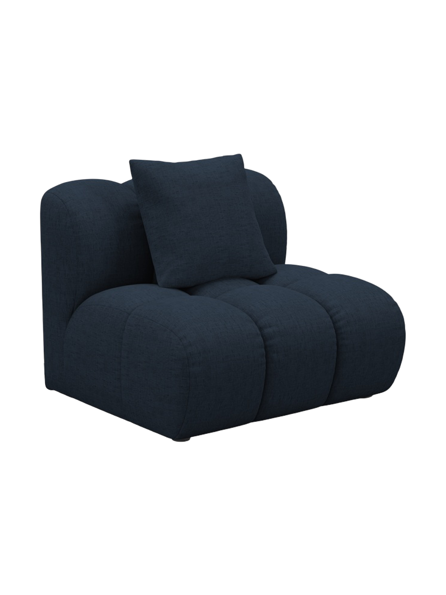 
"Arden" Design Seating Element - Structured Fabric Dark Blue