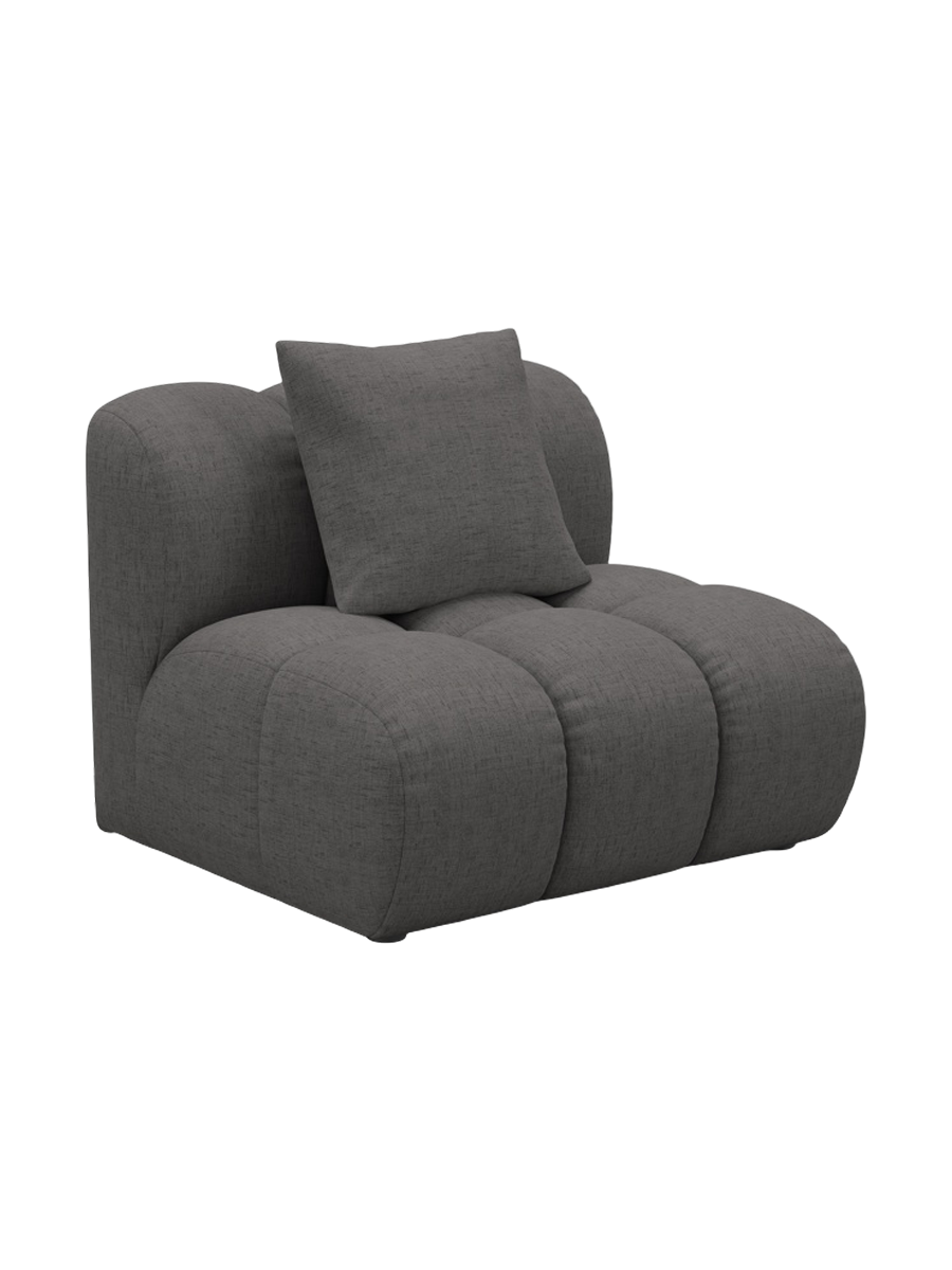 
"Arden" Design Seating Element - Textured Fabric Grey