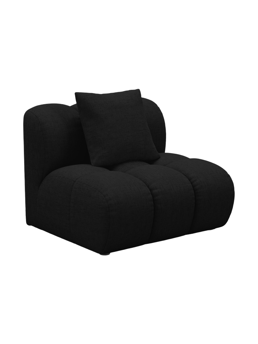 
"Arden" Design Seating Element - Textured Fabric Black