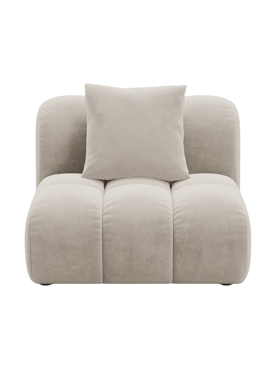 
"Arden" Design Seating Element - Velvet Ecru