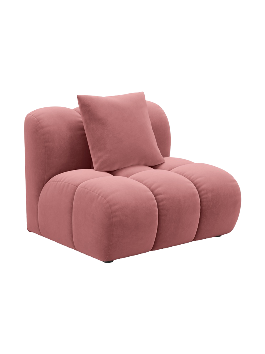 
"Arden" Design Seating Element - Velvet Flamingo Pink
