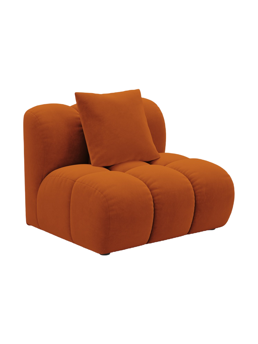 
"Arden" Design Seating Element - Velvet Terracotta