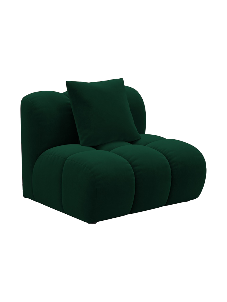
"Arden" Design Seating Element - Velvet Bottle Green