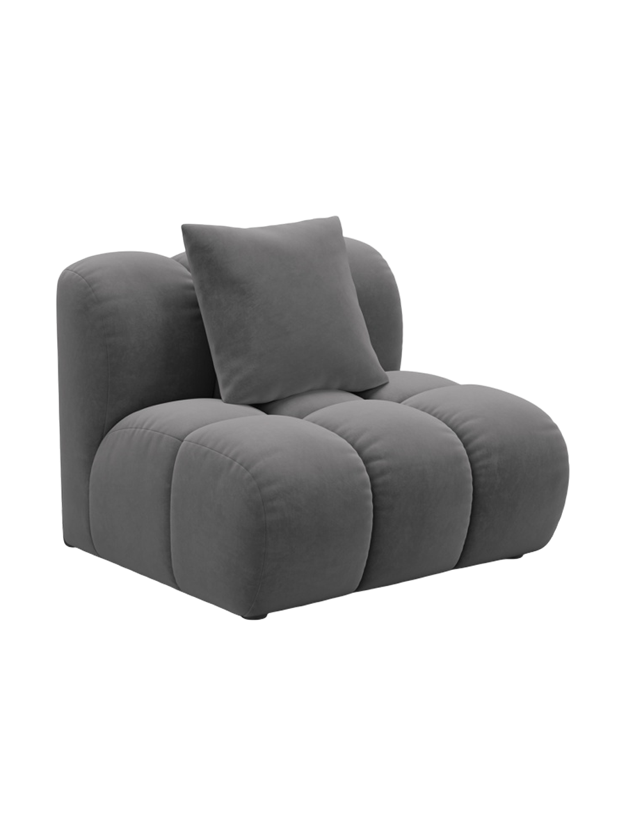 
"Arden" Design Seating Element - Velvet Grey