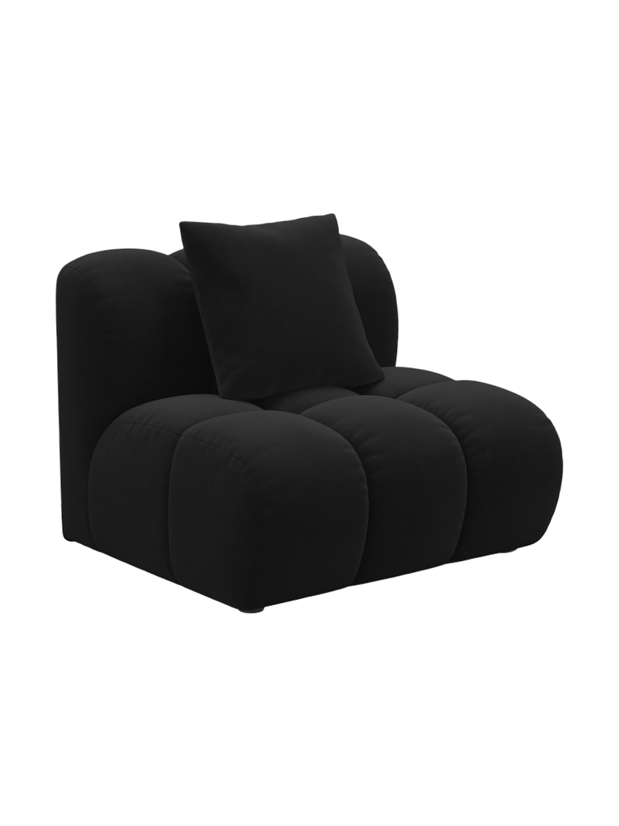 
"Arden" Design Seating Element - Velvet Black