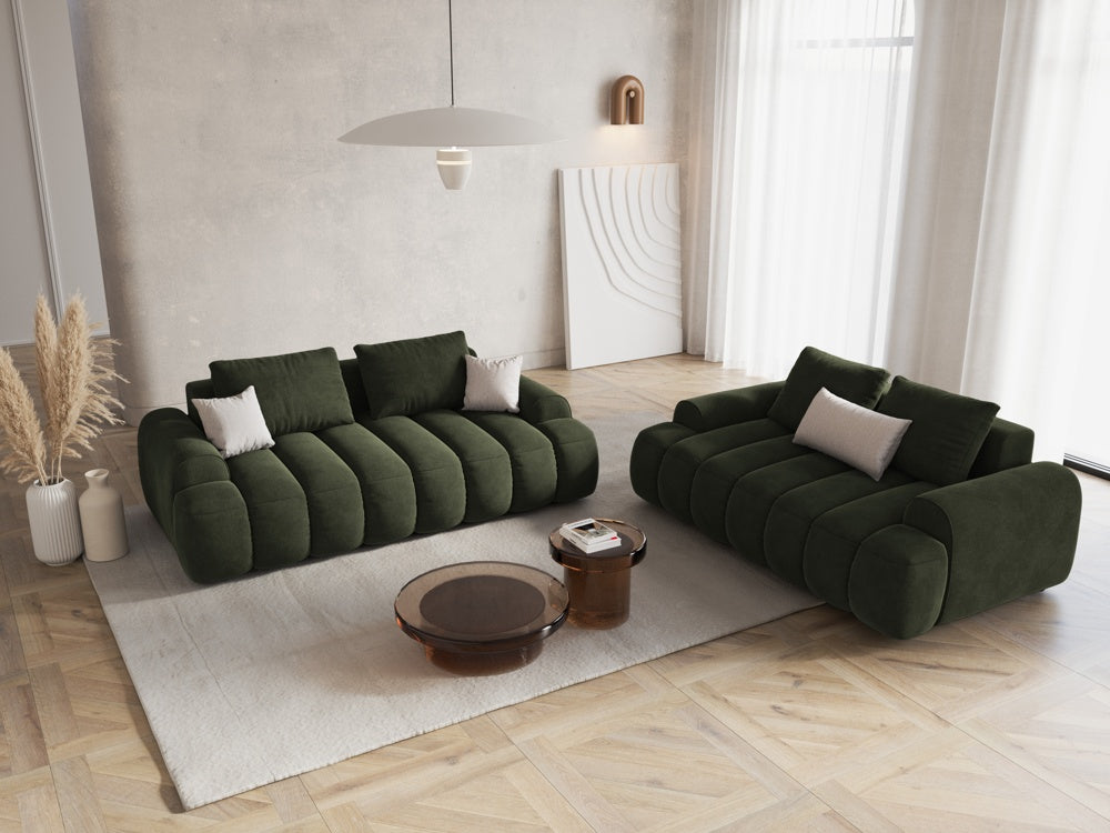 
2-Seater Designer Sofa "Kimi" - Velvet Green