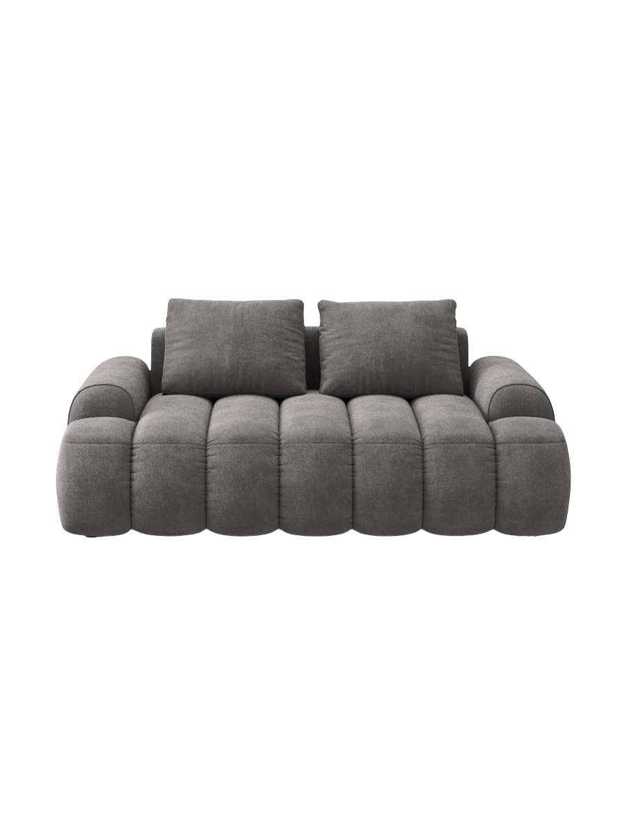 
2-Seater Designer Sofa "Kimi" - Velvet Grey