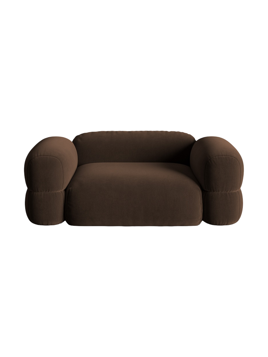
2-Sitzer Design Sofa "Lony" - Samt Chocolat