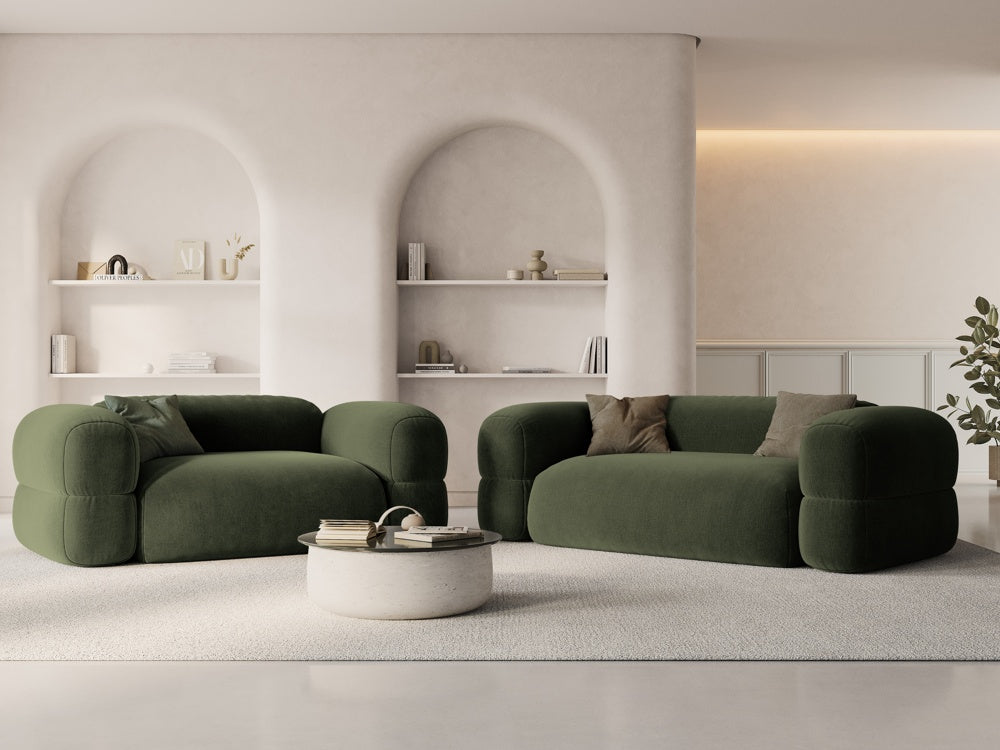 
2-Sitzer Design Sofa "Lony" - Samt Grün