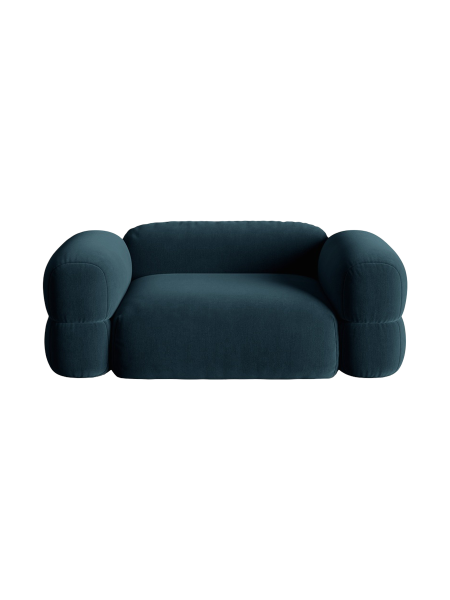 
2-Sitzer Design Sofa "Lony" - Samt Petrol dunkel