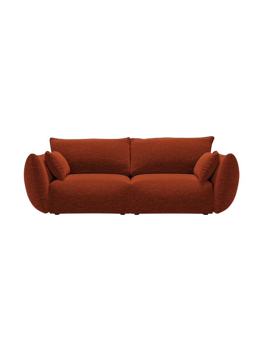 
Canapé design 2 places "Clau" - Chenille Terre cuite